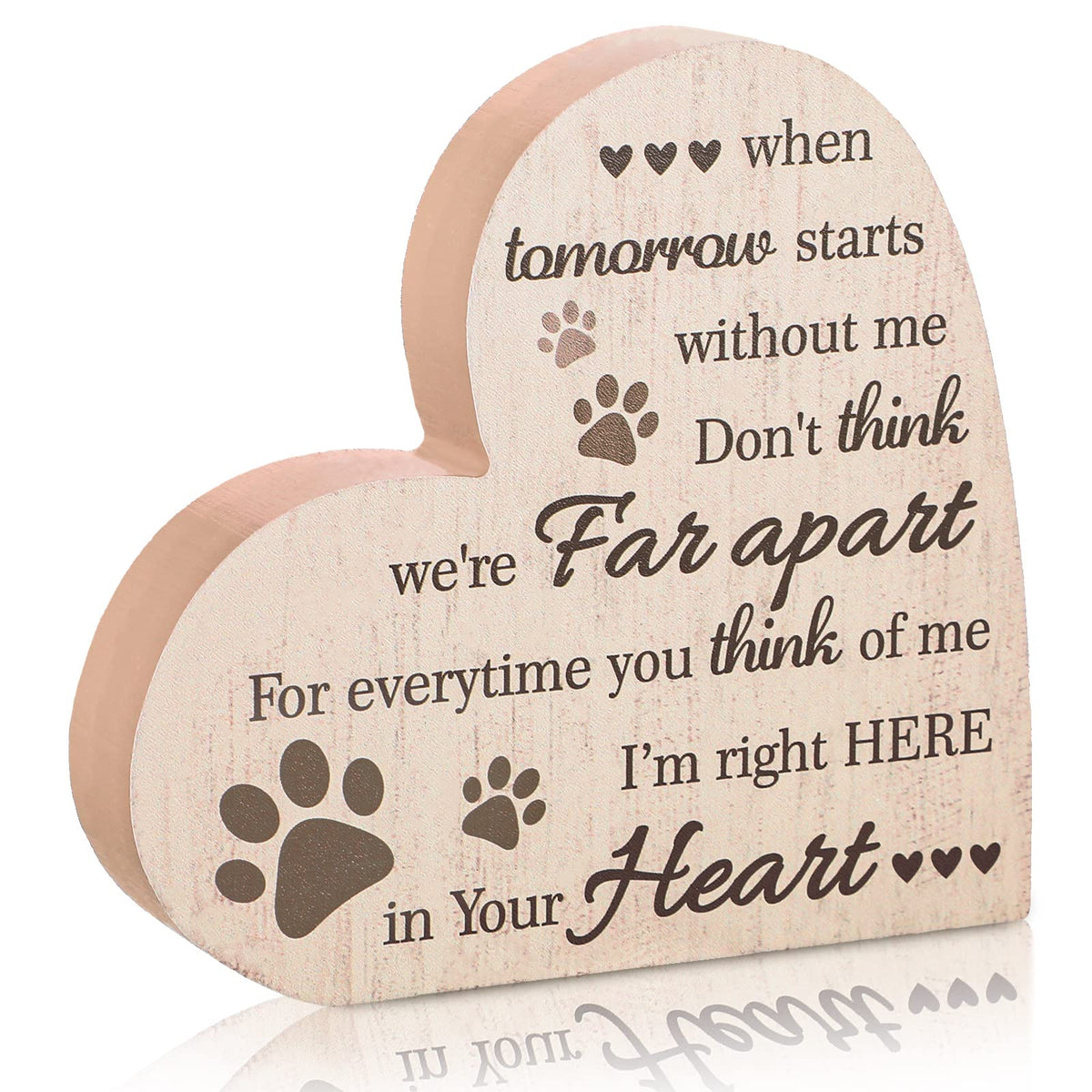 Maitys plaque-memoire chien-coeur-pattes, rappelle les moments précieux.