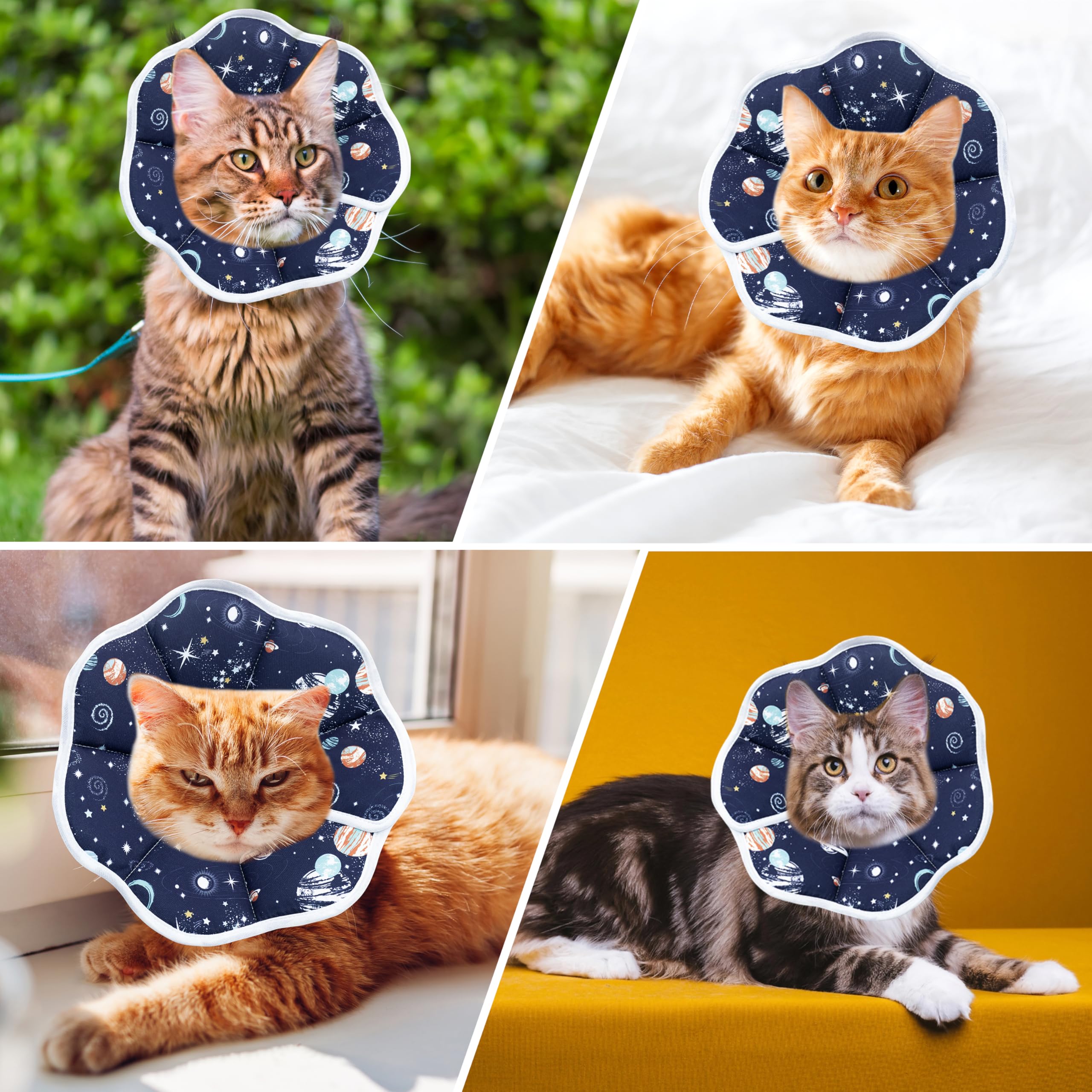Maiiu collier conique chat couleur bleu foncé, style discret