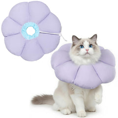 Maïiu cone-chat doux, collier donut rose, confort et protection.