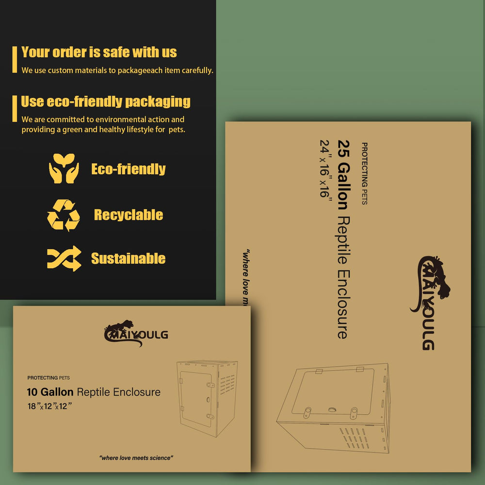 Maiyuolg nettoyage-terrarium-facile-8x8x12: surfaces faciles a nettoyer.