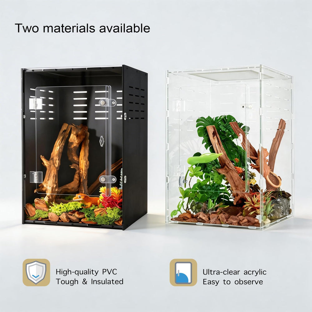 Terrarium maiyuolg 10 galons: idéal pour reptiles nocturnes et arachnides.
