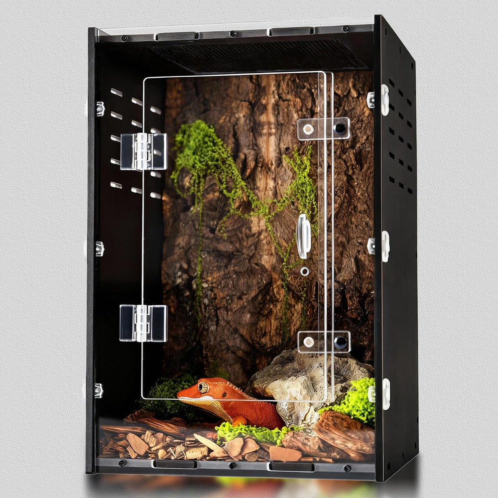 maiyuolg terrarium en PVC 8x8x12 – construction durable offrant un habitat stable