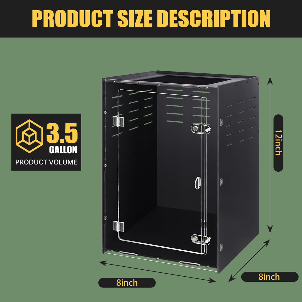 Maiyuolg ventilation-lateral-terrarium-8x8x12: flux d'air constant pour le bien etre.