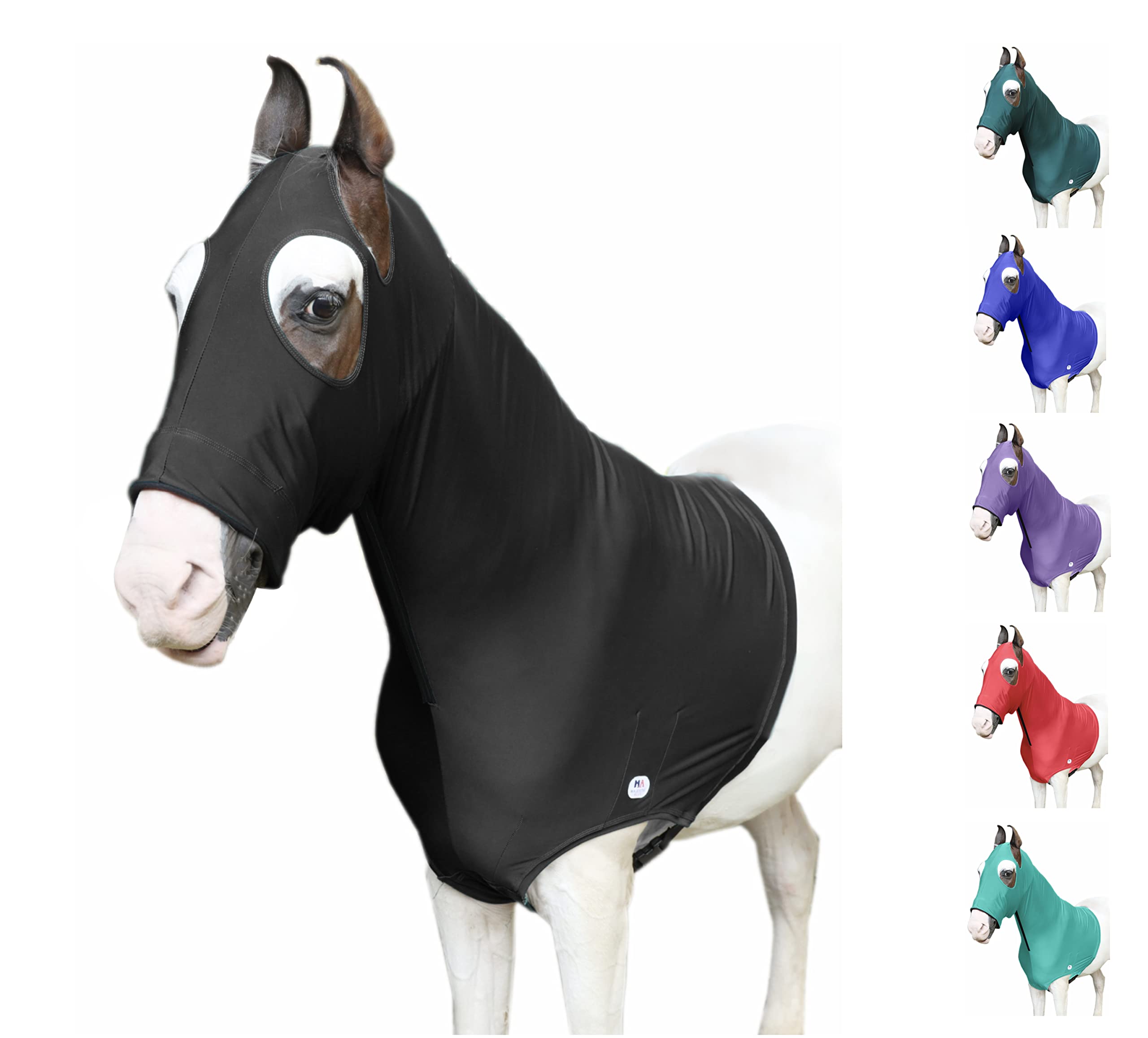 Capuche Majestic Ally pour cheval – elastique épais favorisant chaleur durable
