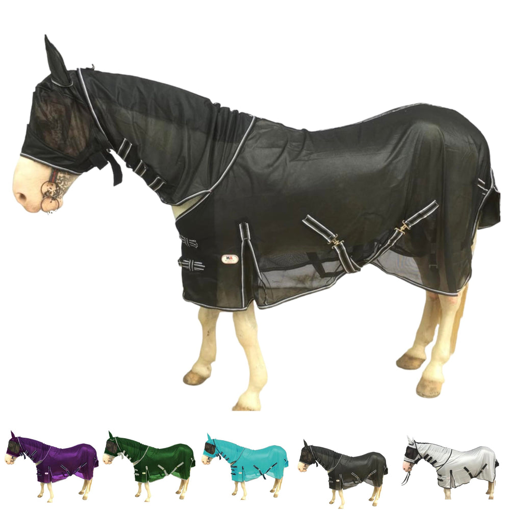 Majestic Ally chemise anti-mouches cheval, protection complète du corps
