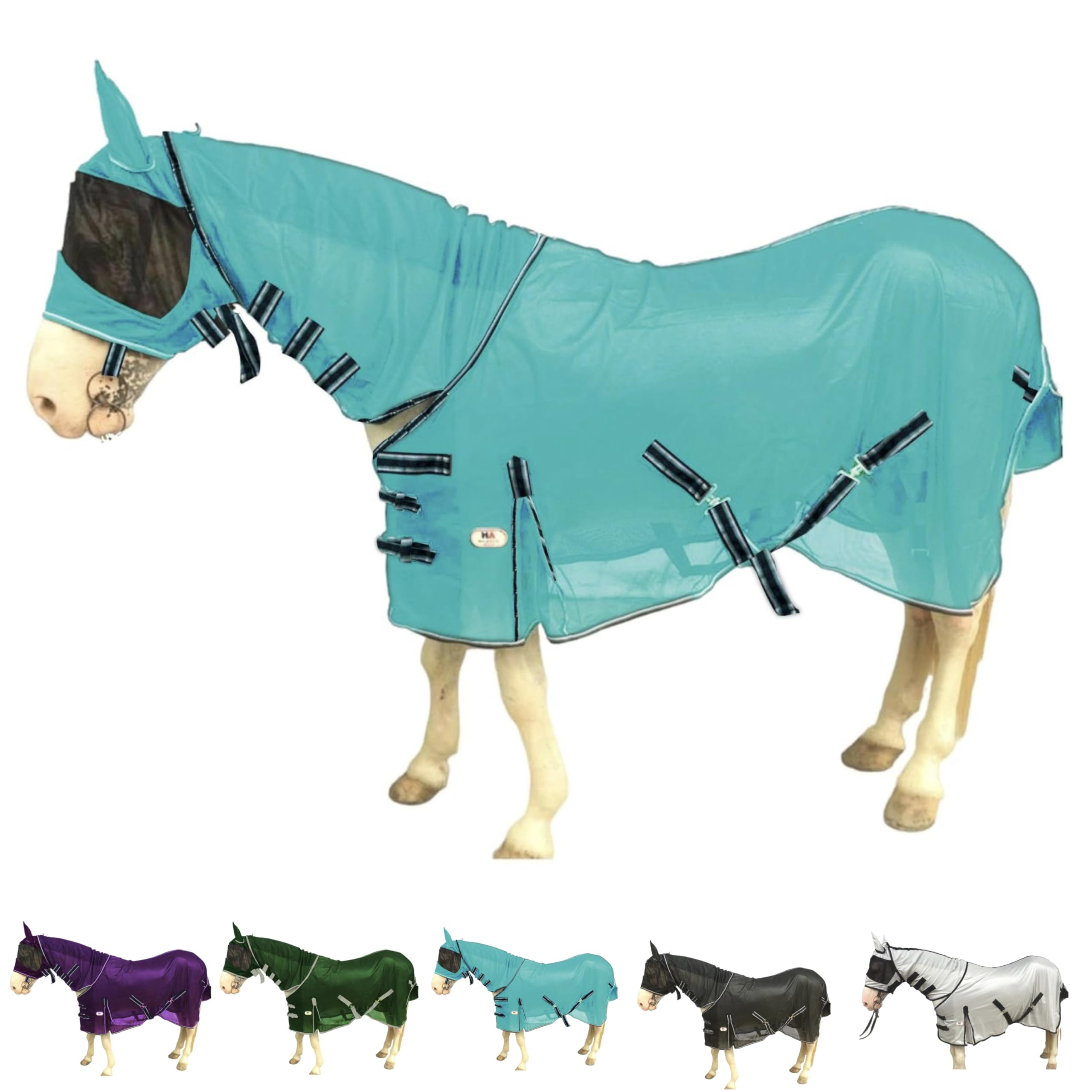 Drap anti-mouches Majestic Ally protège le cheval des insectes à l'extérieur.