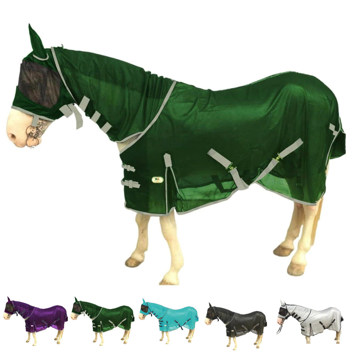 Majestic Ally drap anti-mouches cheval complet protège contre les insectes et le soleil.