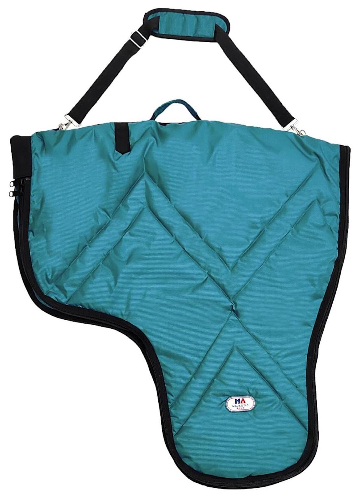 Majestic Ally ensemble de transport équestre en nylon bleu-vert