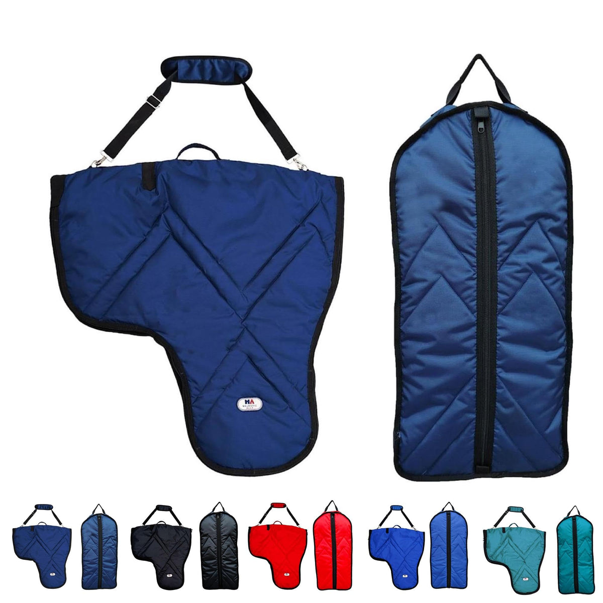 Selle western Majestic Ally dans une housse nylon rembourrée, protection lors du transport.