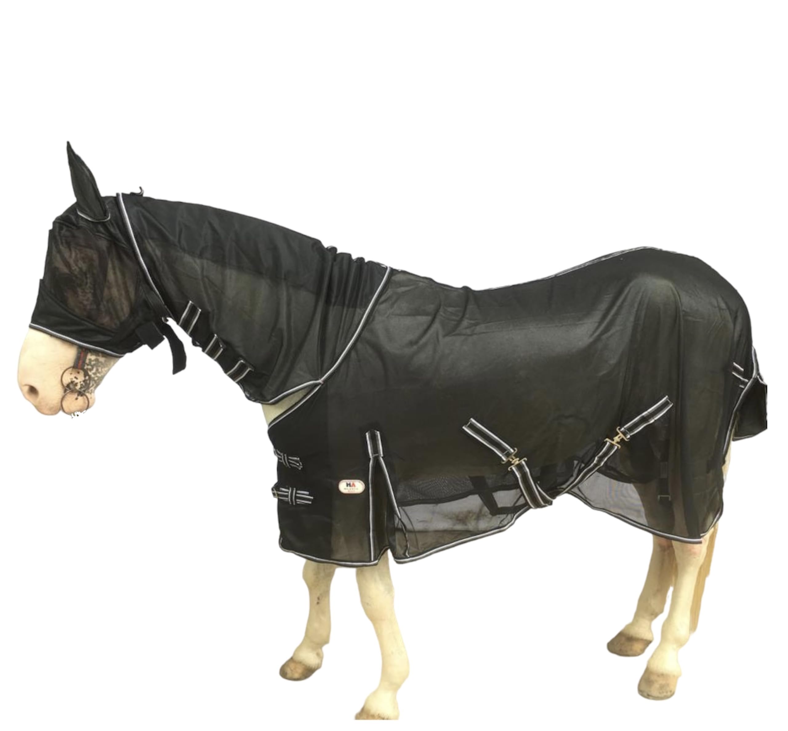 Majestic Ally masque anti-mouches cheval, protection des oreilles et des yeux