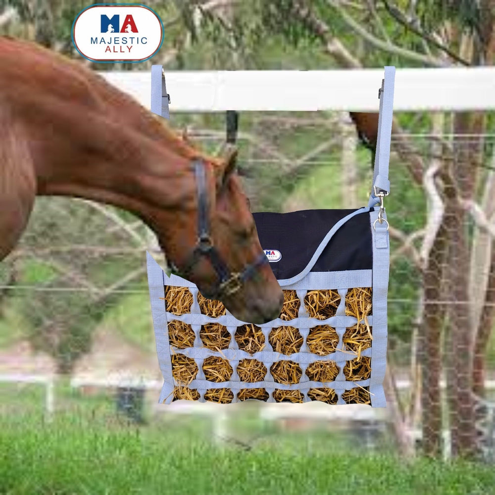 Majestic Ally sac-alimentation cheval anti-gaspillage pour ration prolongée.