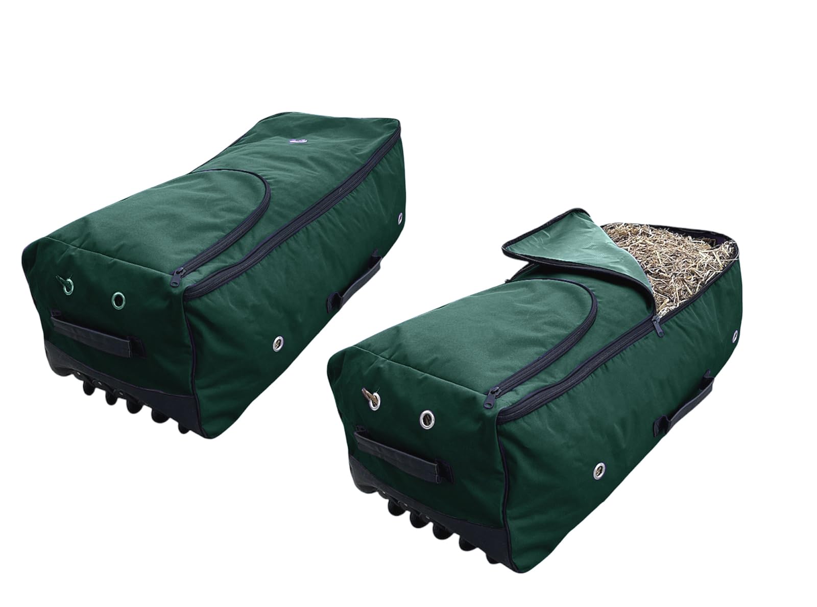 Capacité généreuse du sac à balles de foin Majestic Ally pour stocker plusieurs balles.