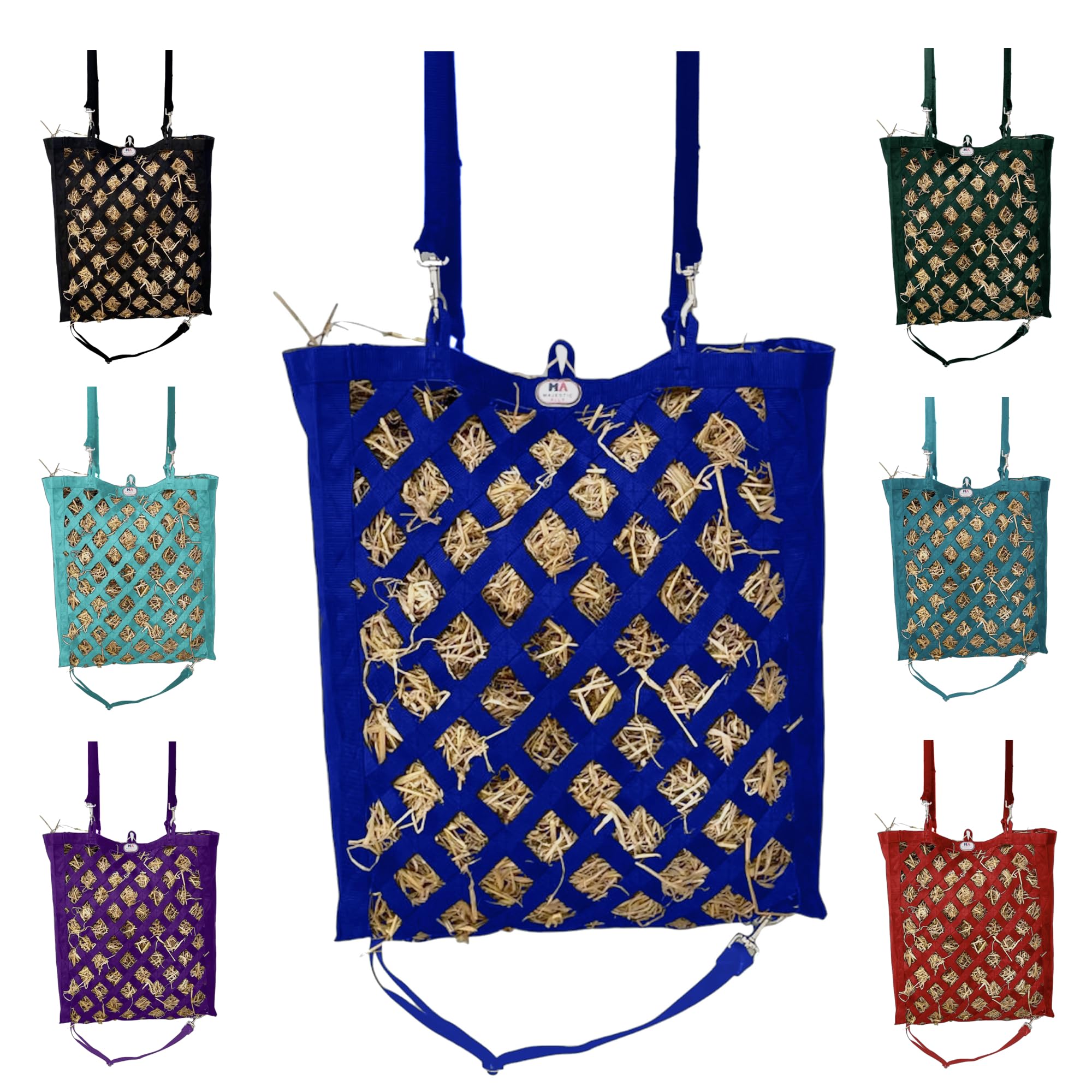 Majestic Ally sac-de-foin nylon premium: pratique et stable pour repas lents