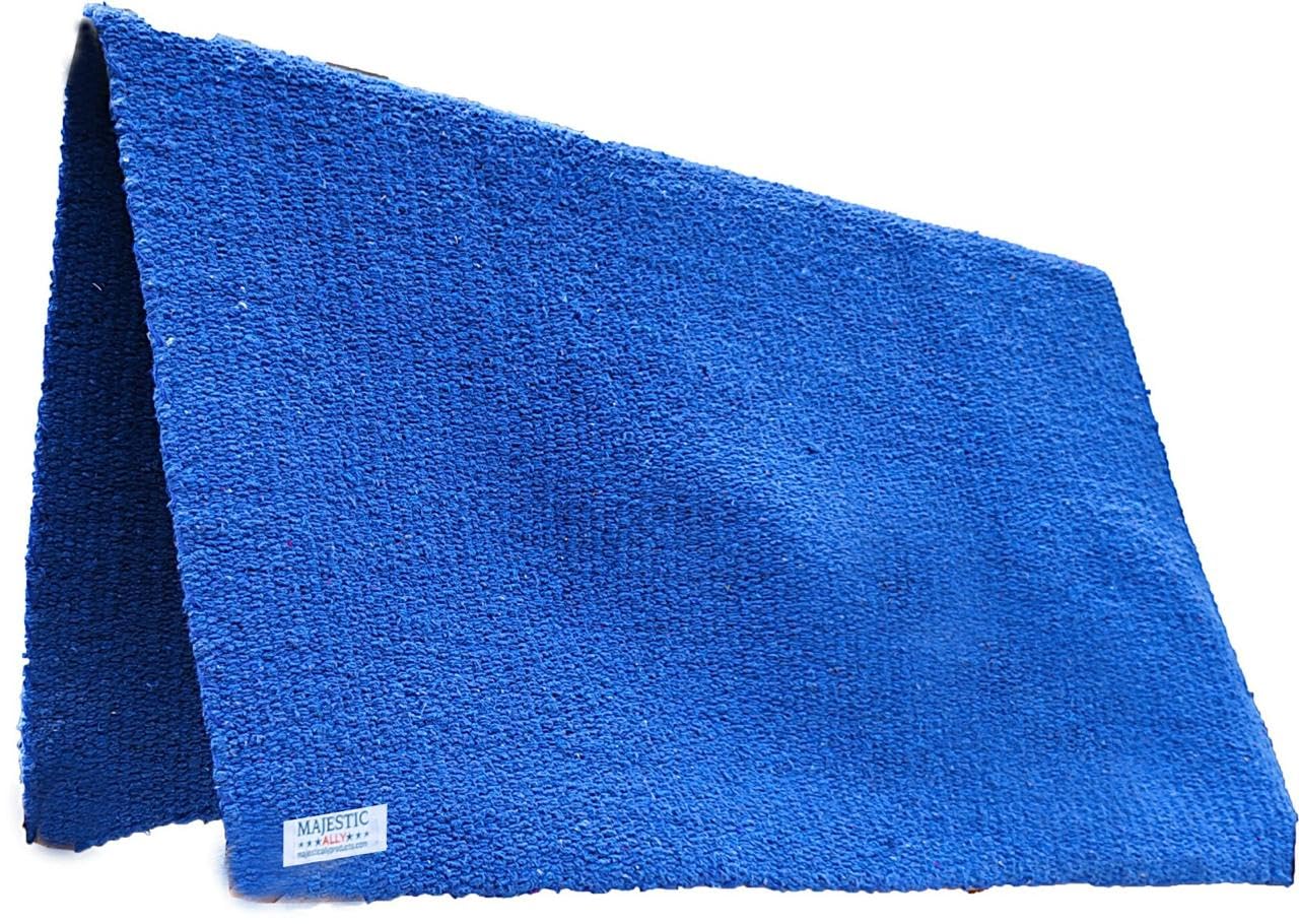 Majestic Ally tapis-selle bleu royal, bords en ourlet pour une finition soignée.