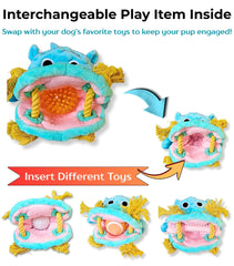 Majestic Pals hippo bleu, corde au museau pour tirage sûr.