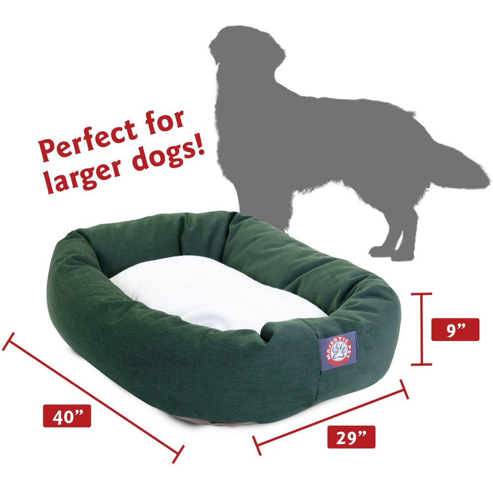 Majestic Pet Bagel 40 pouces: vue gauche, rebord de soutien pour la tête.