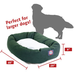 Majestic Pet Bagel 40 pouces: vue gauche, rebord de soutien pour la tête.