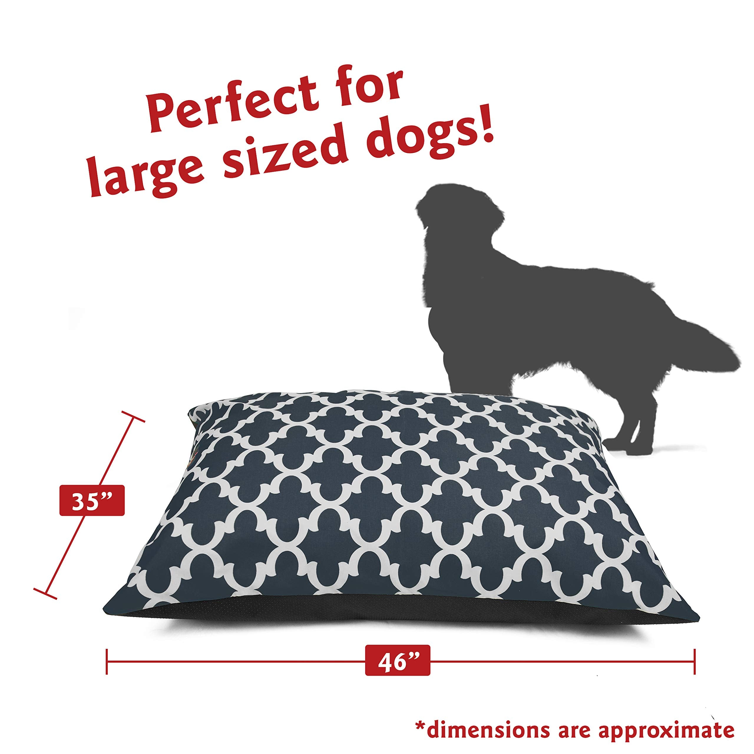 Base antidérapante du lit Majestic Pet assure stabilité et repos.