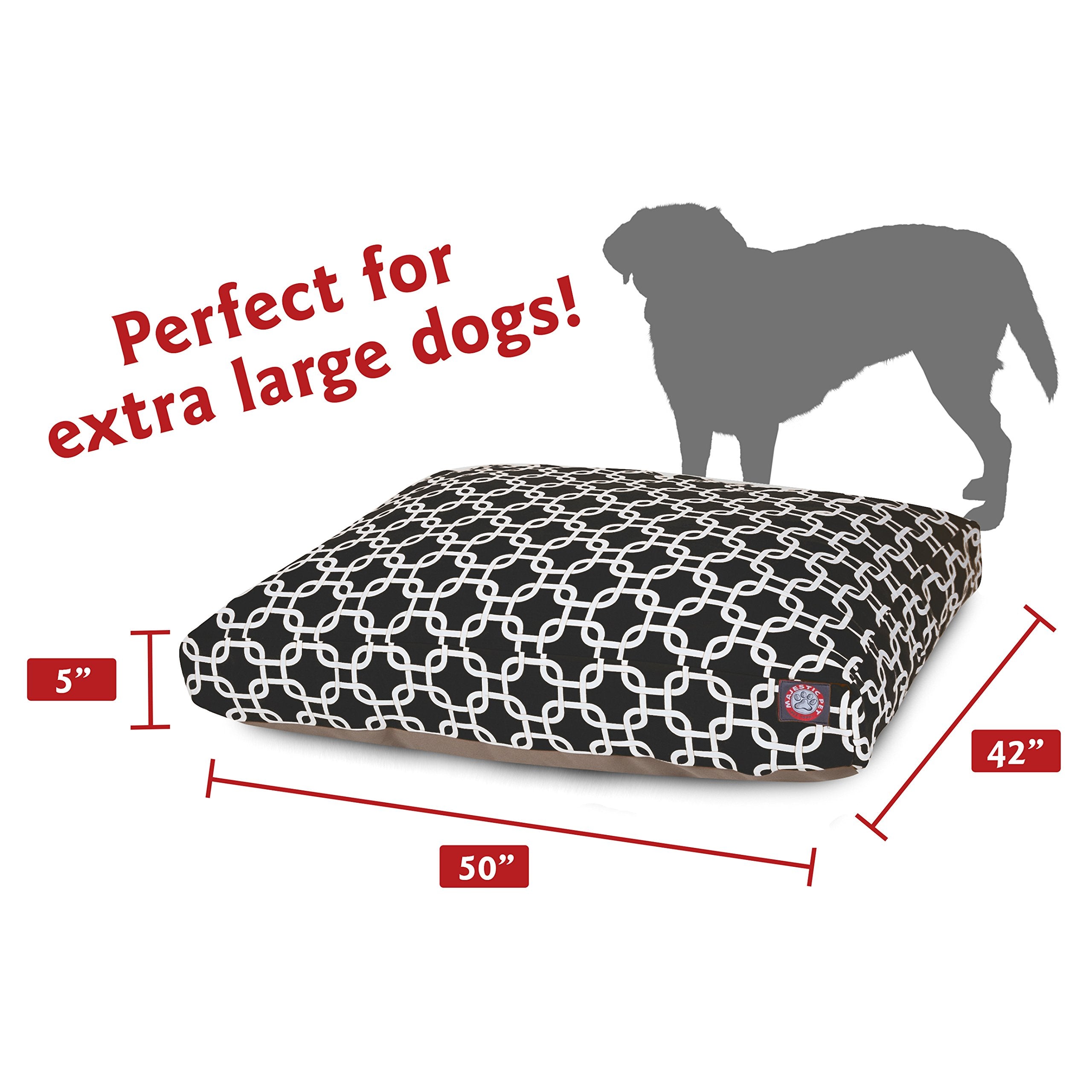 Base impermeable Majestic Pet lit chien rectangle extralarge, contenu protégé contre les accidents.
