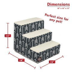 Base imperméable denier 300-600 des escaliers Majestic Pet pour stabilité.