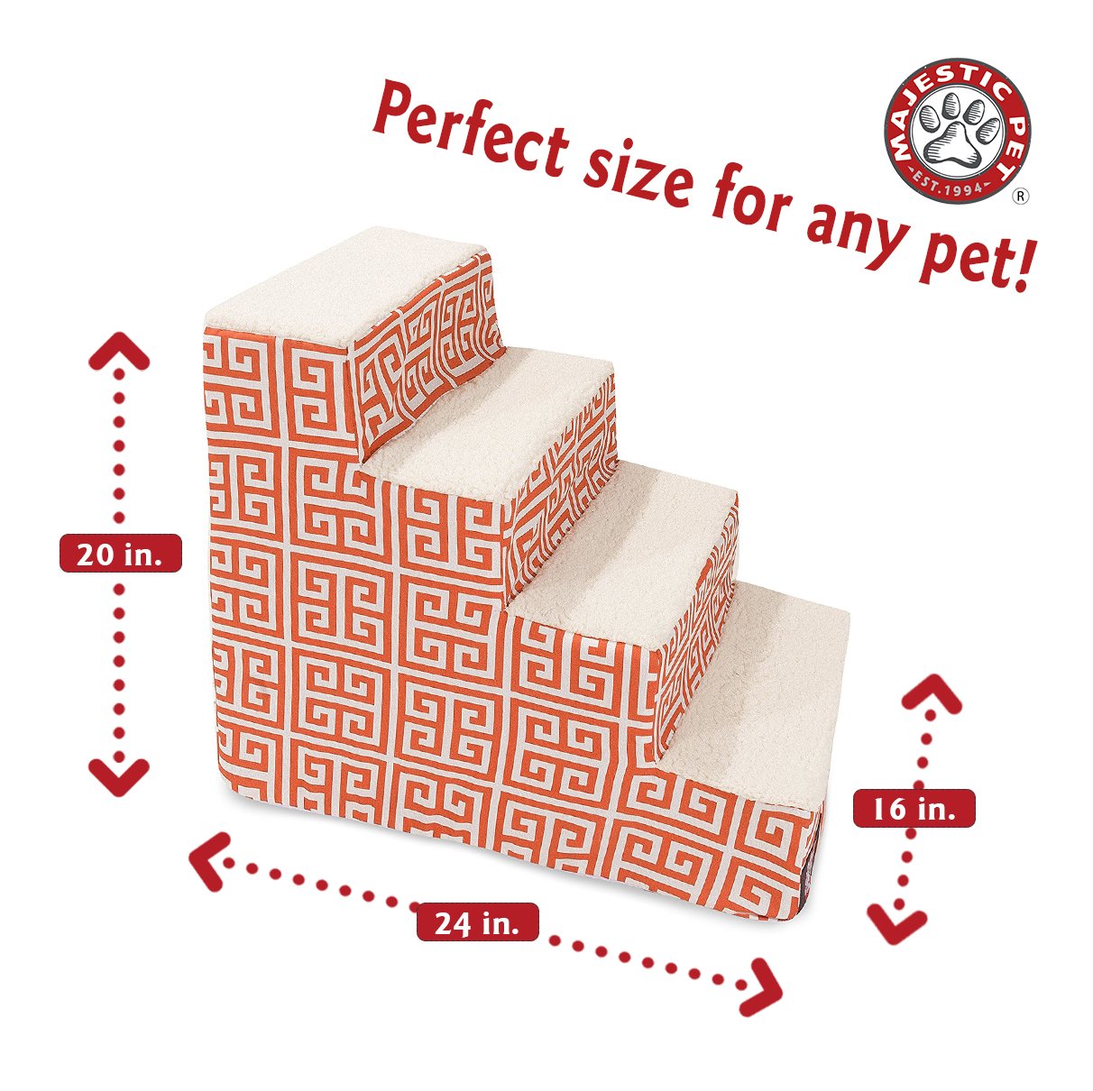 Majestic Pet base imperméable Denier orange, stabilité sur tout type de sol