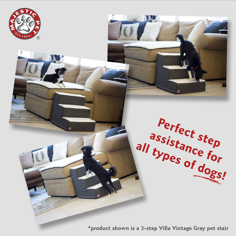 Escalier jaune Majestic Pet, design elegant et pratique.