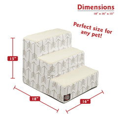Majestic Pet Escaliers 3 Étapes Sherpa – base imperméable assure stabilité sur tous les sols.
