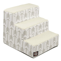 Majestic Pet Escaliers 3 Étapes Sherpa – ensemble, confort visuel et aide pour accéder au canapé.