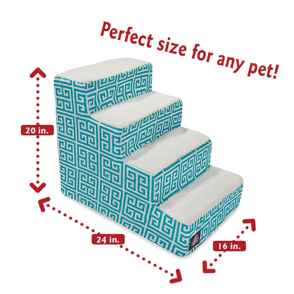 Majestic Pet – Escalier pliable, vue latérale, soutien sûr pour chiens.