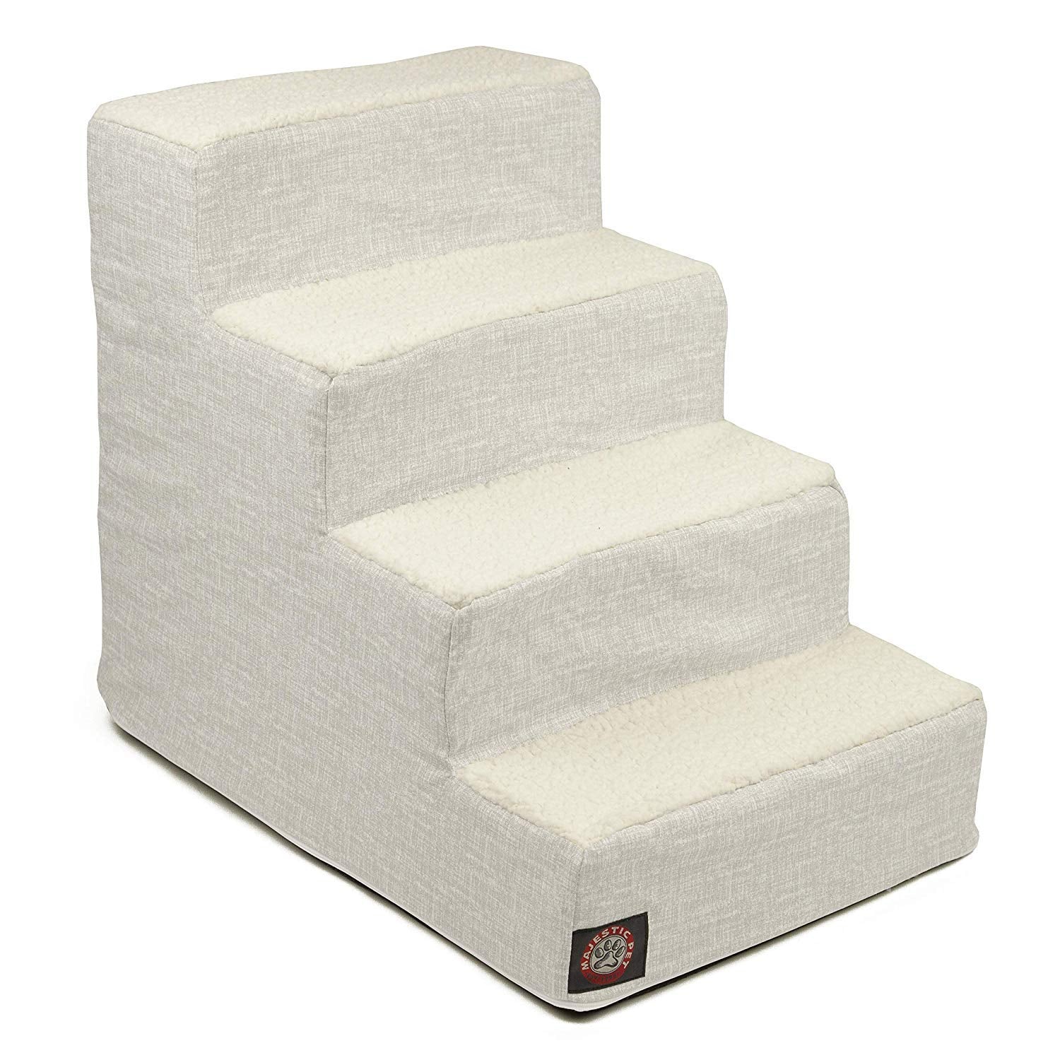 Escaliers Majestic Pet montrant les quatre étapes offrant un soutien accessible