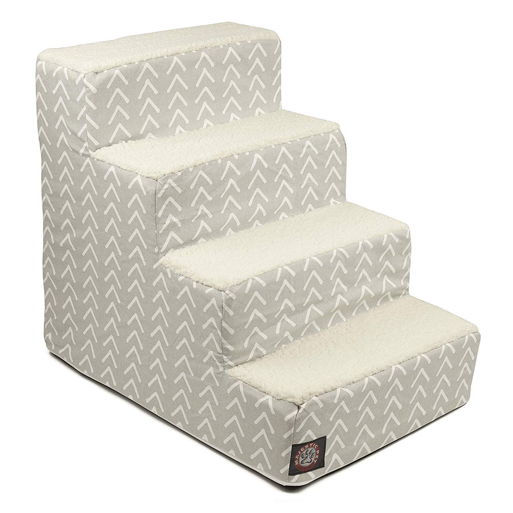 Majestic Pet – Escaliers chient quatre étages, gris clair, facilite l’accès au lit.