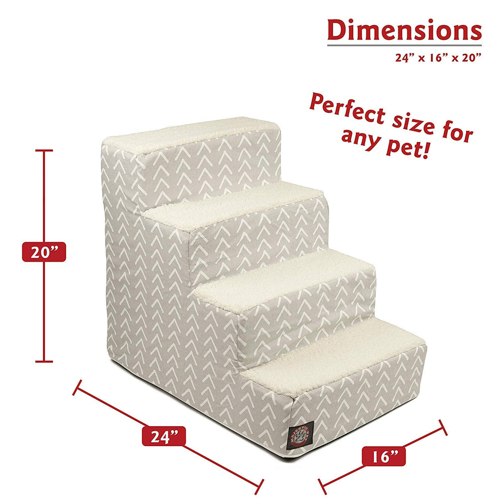 Majestic Pet – Escaliers portables gris clair, mobilité aisée dans la maison.