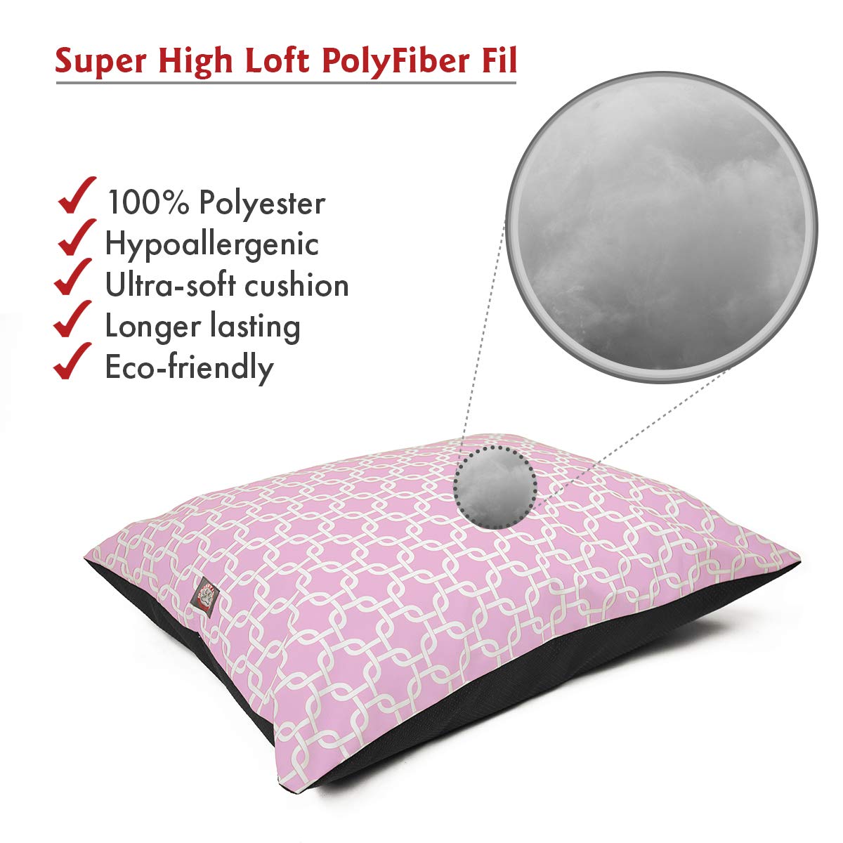 Garnissage polyester haute loft Majestic Pet, pour un coussin moelleux et soutenant.