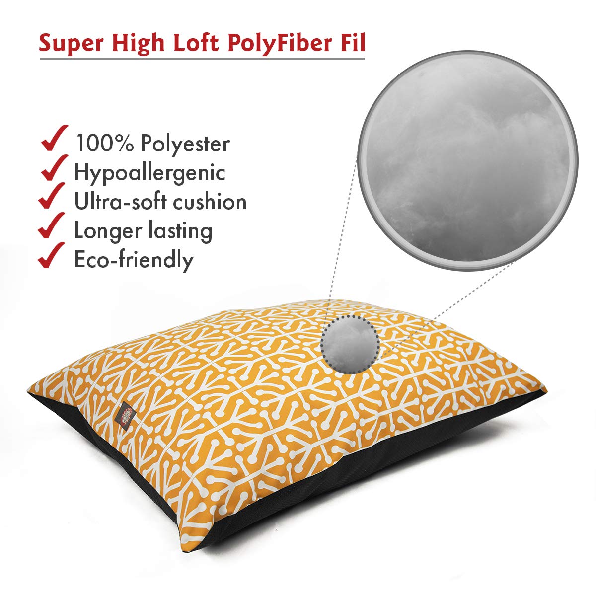 Garnissage polyester haute densité, pour un soutien moelleux et durable.