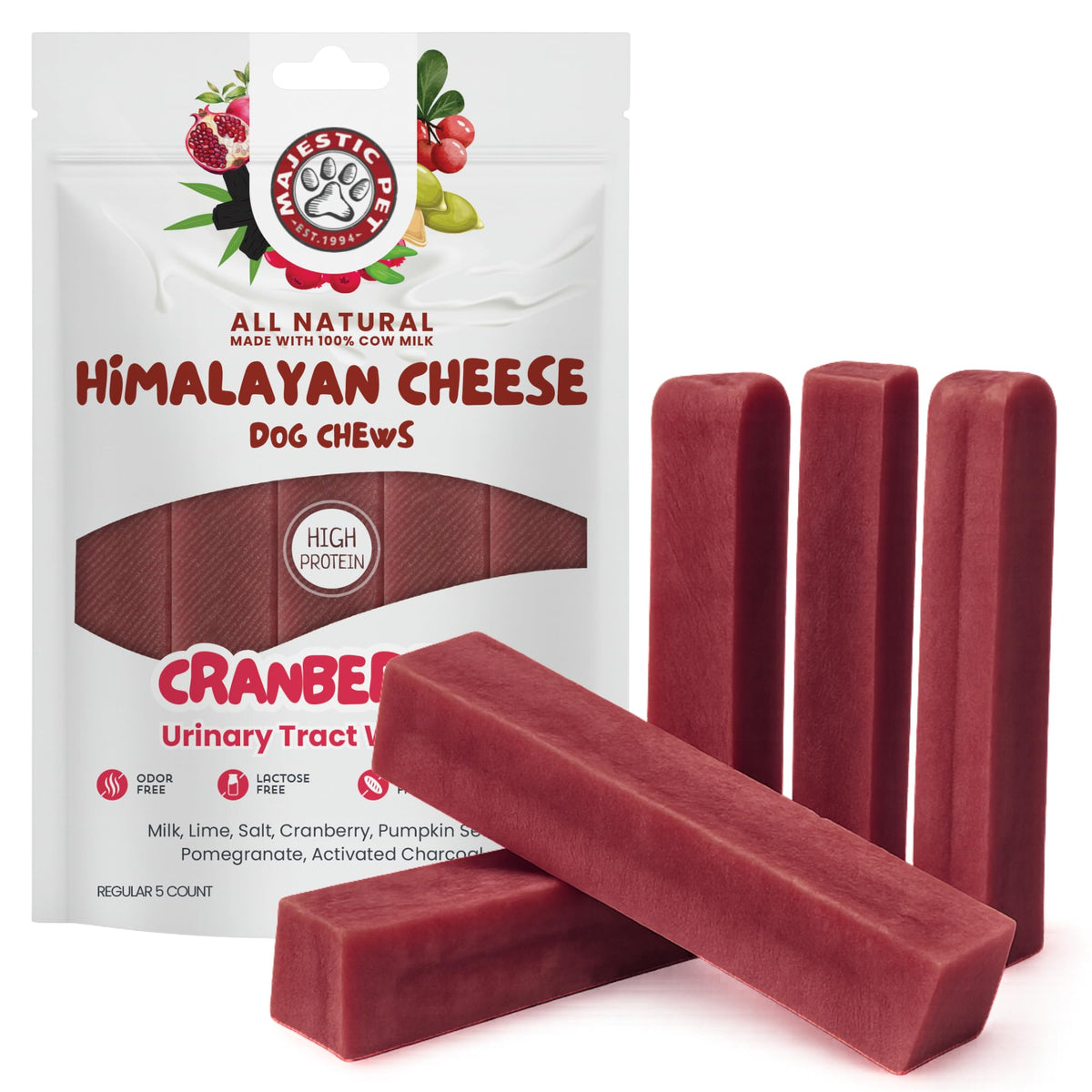 Majestic Pet Himalayan: bâtonnet fromages yak, mastication durable et agréable.