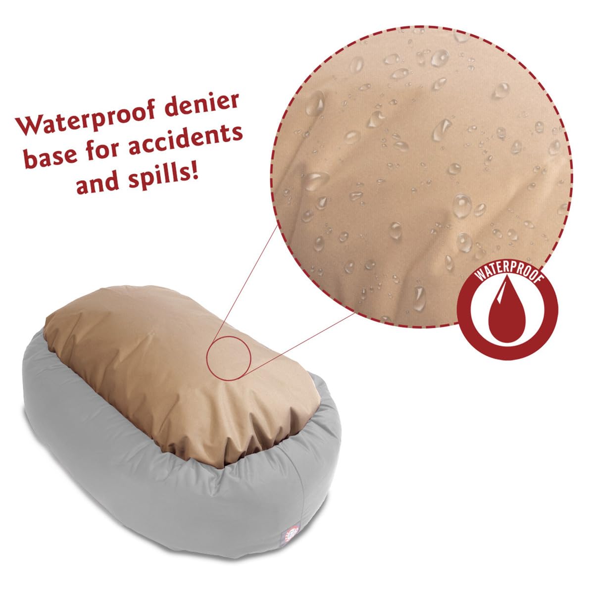 Lit bagel Majestic Pet 24 po, lavage en machine pour un entretien facile.