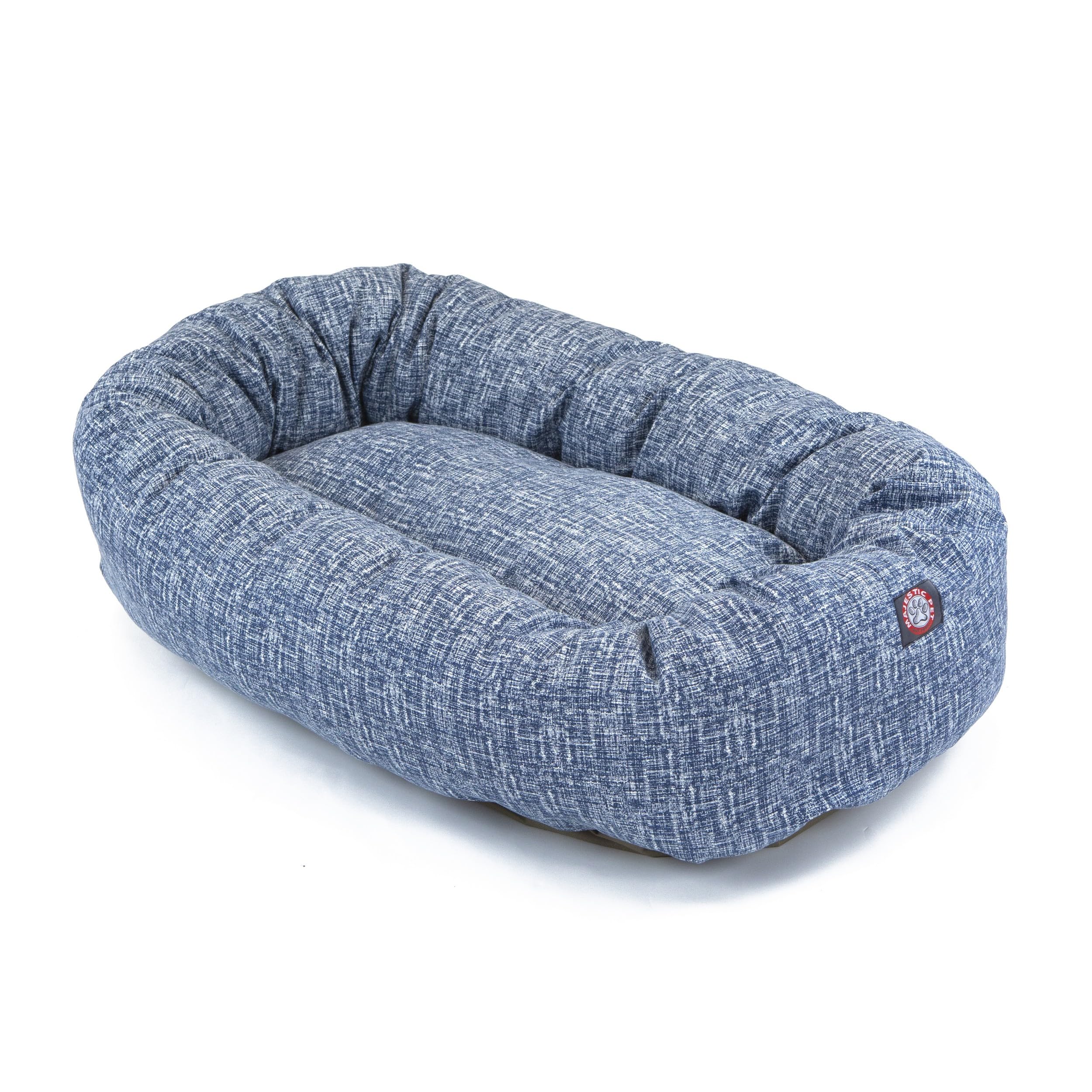 Lit bagel Majestic Pet 24 po, soutien nuque pour posture détendue.