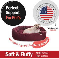 Soutien-tête Majestic Pet sur le lit bagel, pour un repos du cou plus confortable.