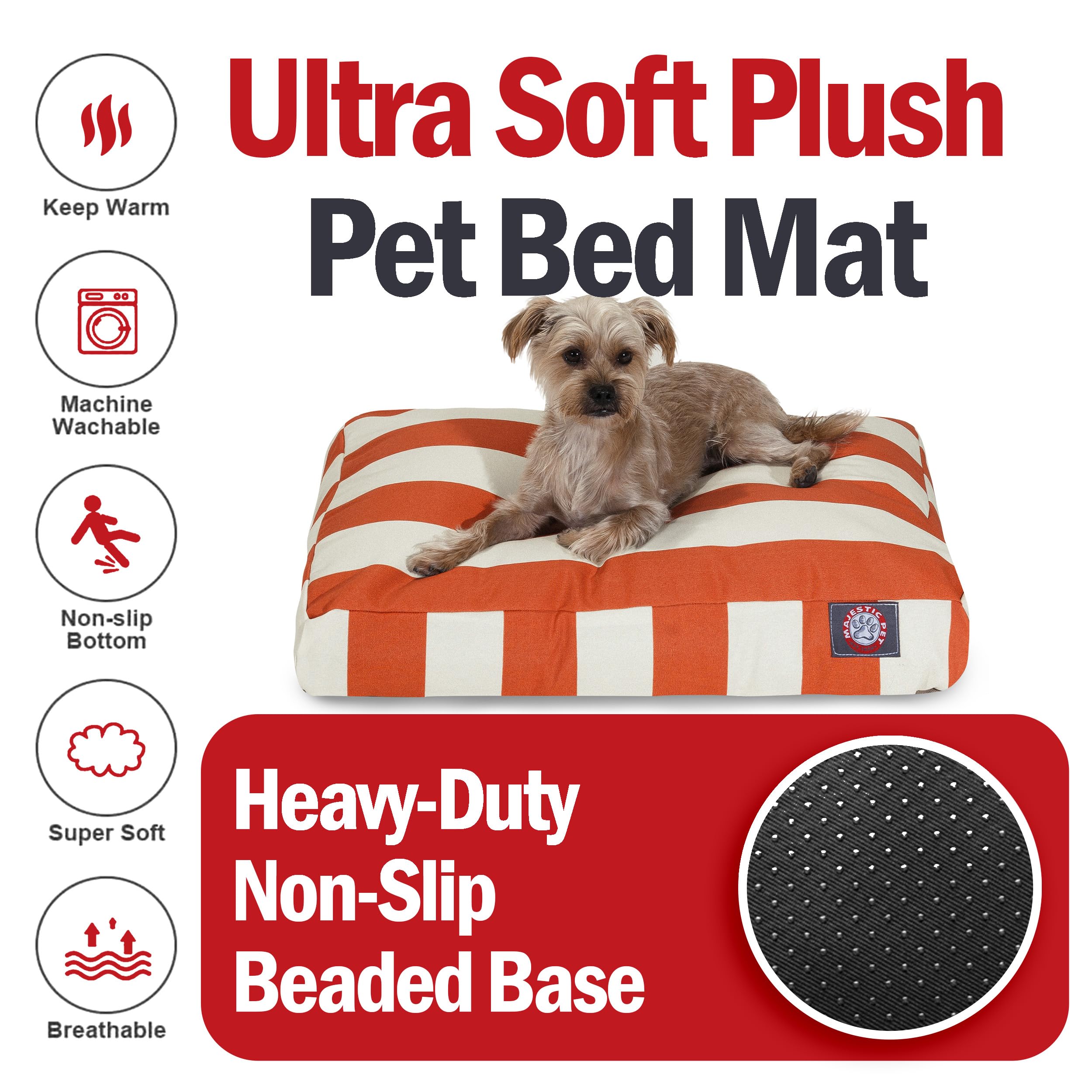 Lit-chien Majestic Pet rectangle 27x20, idéal pour caisse et coin douillet.