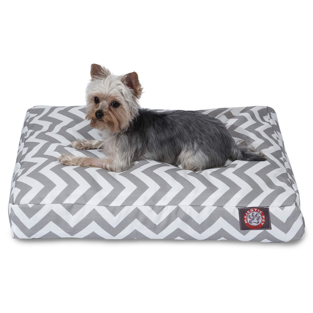 Majestic Pet lit chien rectangle Chevron, confort moelleux pour des siestes paisibles.
