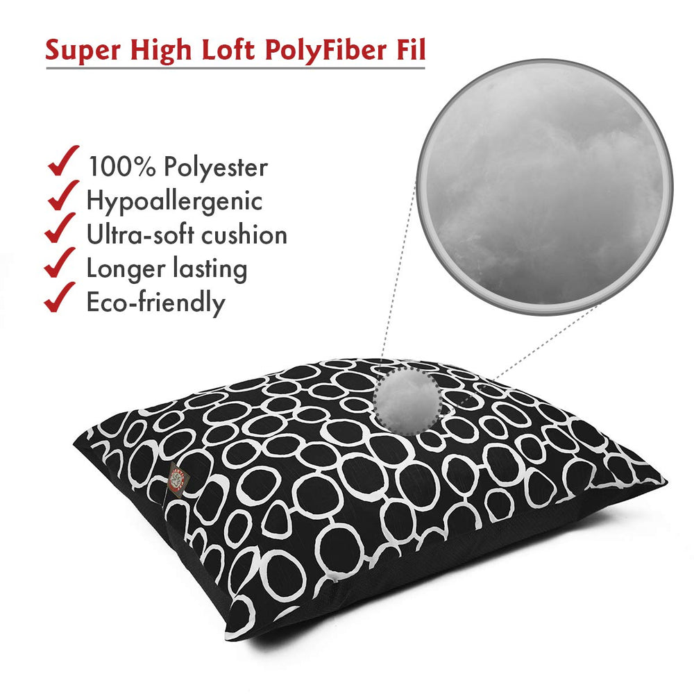 Lit chien rectangle lavable en machine, entretien facile avec Majestic Pet.