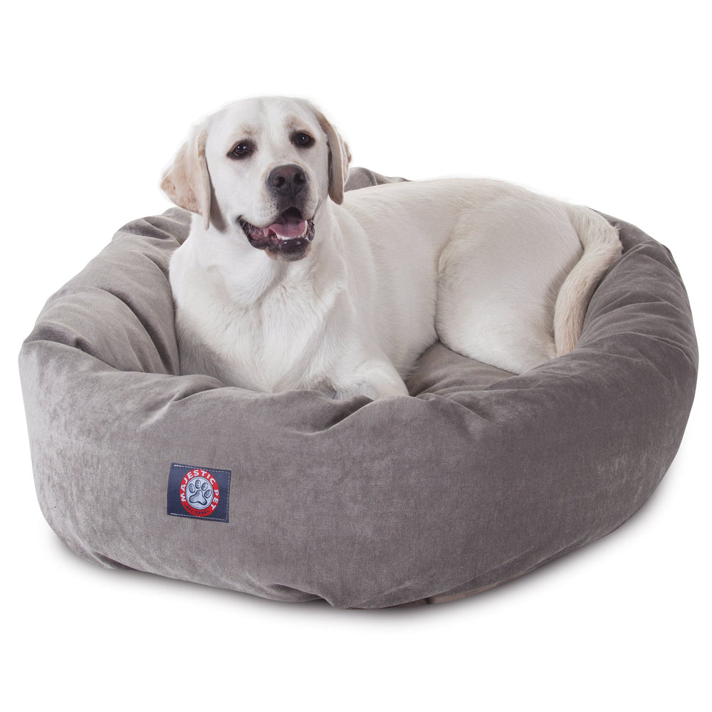 Lit rond Majestic Pet en velours micro, confort enveloppant.