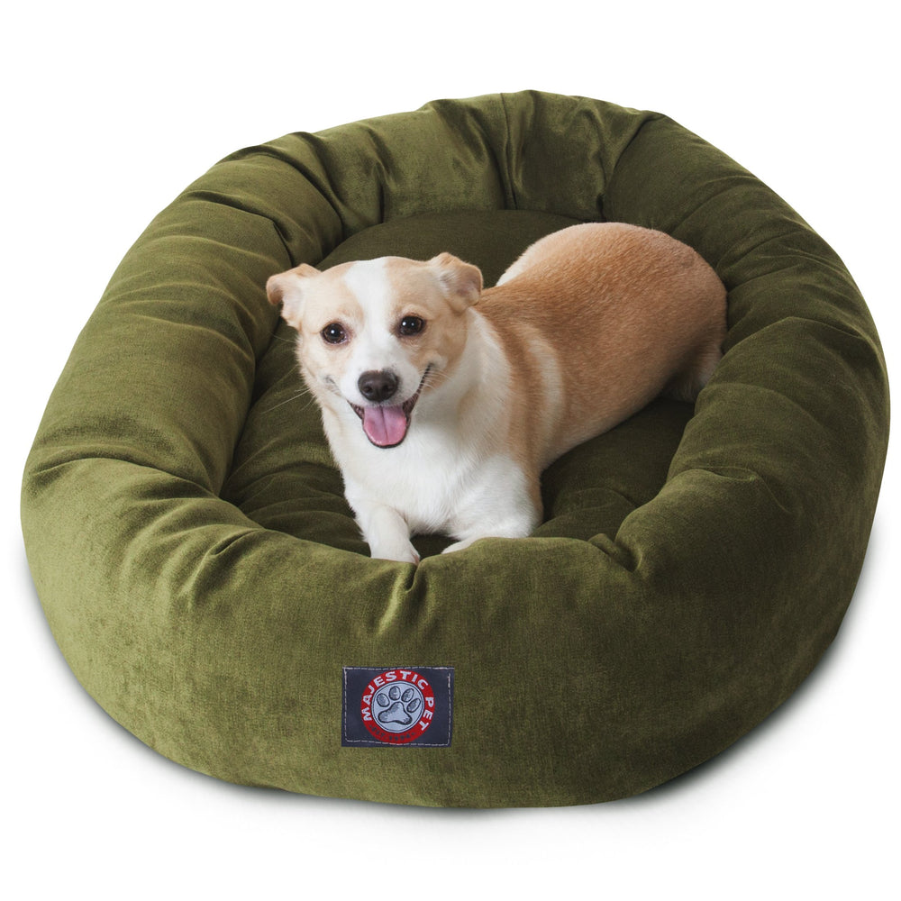Lit donut Majestic Pet en velours micro, repos douillet pour chien