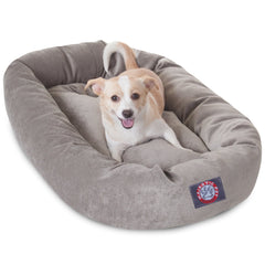Lit donut Majestic Pet en velours micro offrant un confort enveloppant pour chien