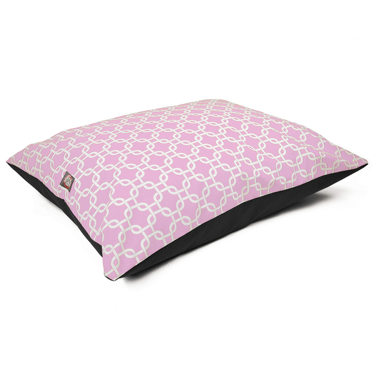 Lit rectangle Majestic Pet grand format, rose clair, lavable en machine pour un entretien facile.