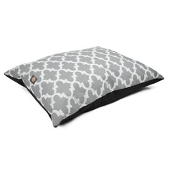 Lit Majestic Pet rectangle moyen avec motif treillis gris pour un repos agréable.