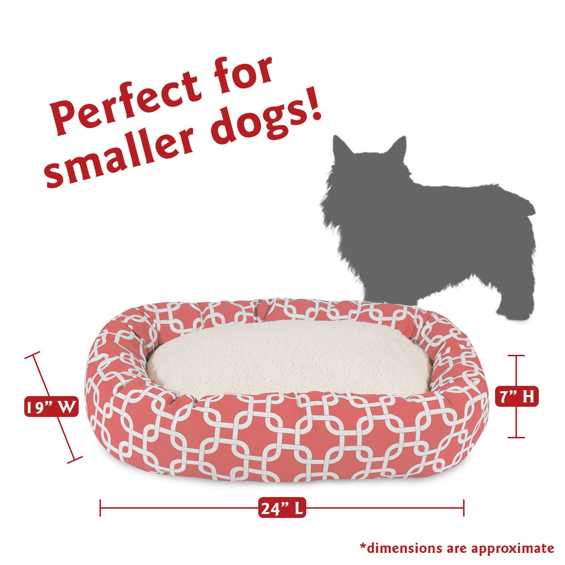 Majestic Pet lit rond – vue intérieur, garnissage haute loft pour repos prolongé.