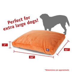 Rembourrage polyester haut loft lit-chien-rectangle, confort moelleux pour longues siestes.