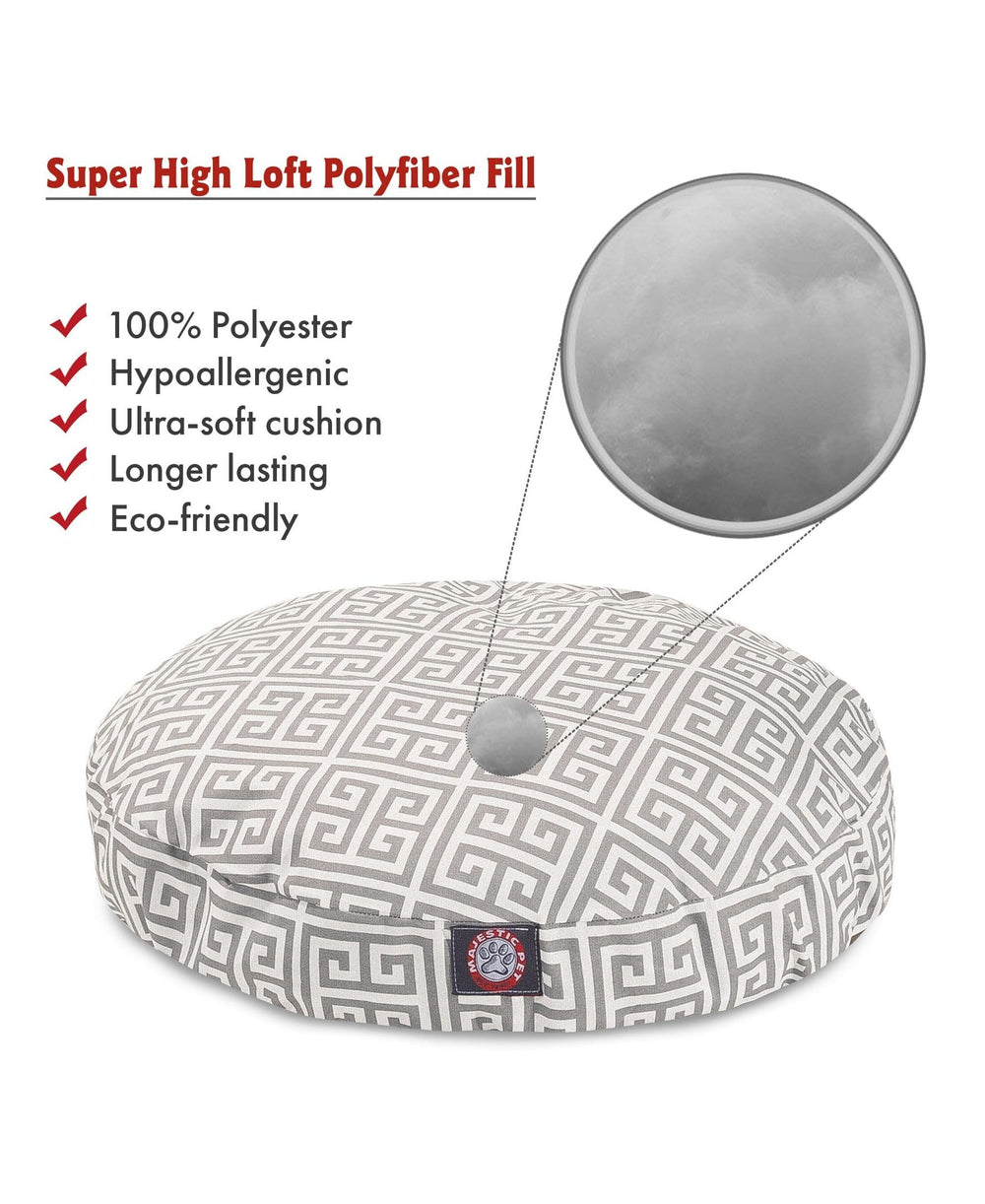 Housse amovible lavable du lit rond Majestic Pet Tours Gris, entretien simple.