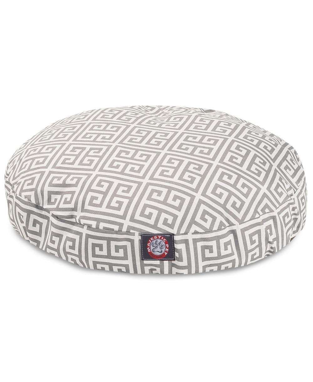 Lit rond Majestic Pet Tours Gris, usage intérieur et extérieur, confort durable.